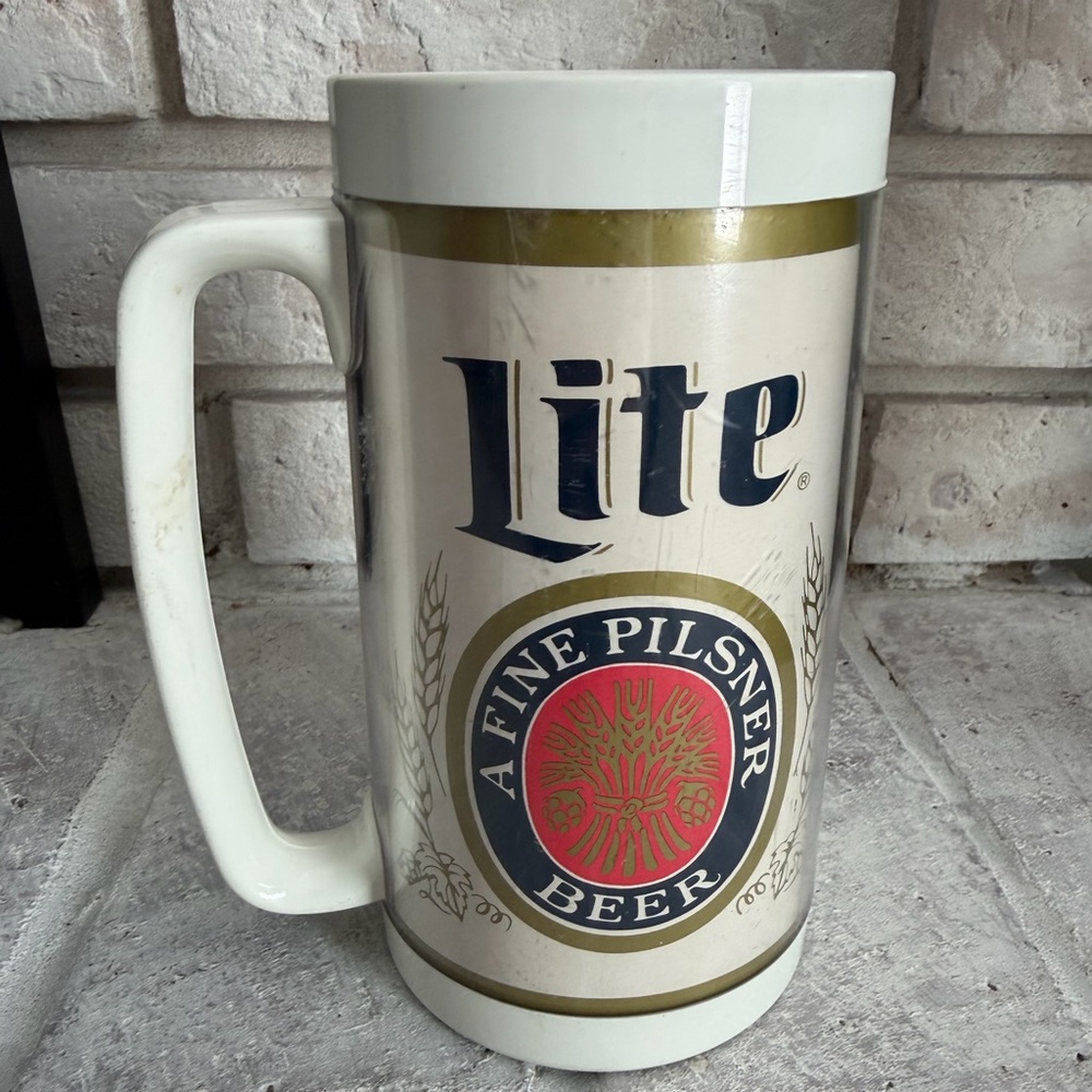 Vintage Miller Lite Plastic Thermo Serv Mug